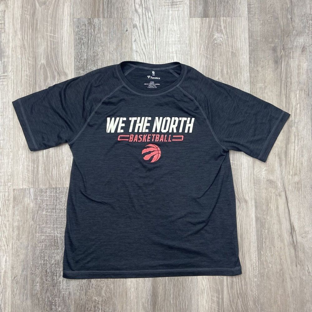 Mens Large Fanatics‎ TORONTO RAPTORS Black T-Shirt We The North Logo